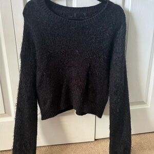 Cozy Black Women's Fuzzy Sweater
